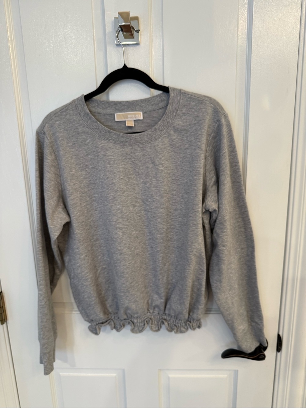 Michael Kors Gray Cinched Hem Sweatshirt